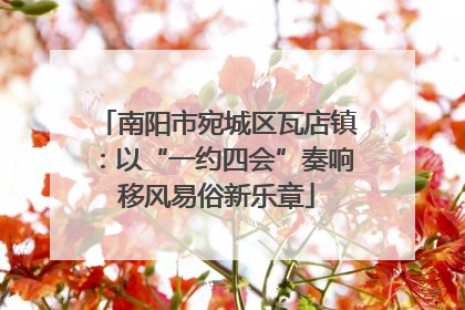 南阳市宛城区瓦店镇：以“一约四会”奏响移风易俗新乐章