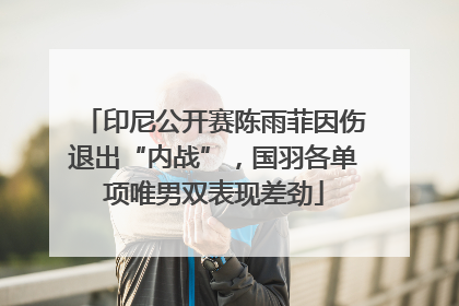 印尼公开赛陈雨菲因伤退出“内战”，国羽各单项唯男双表现差劲