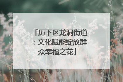 历下区龙洞街道：文化赋能绽放群众幸福之花