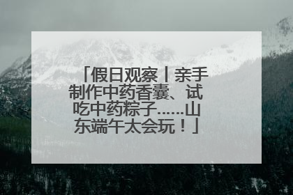 假日观察丨亲手制作中药香囊、试吃中药粽子……山东端午太会玩！