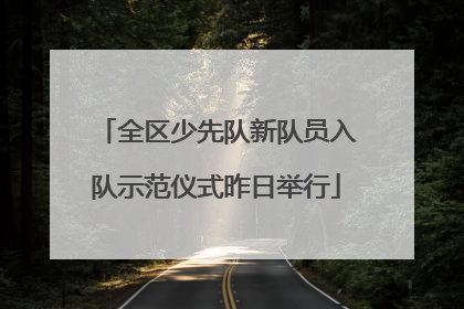 全区少先队新队员入队示范仪式昨日举行