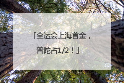 全运会上海首金，普陀占1/2！