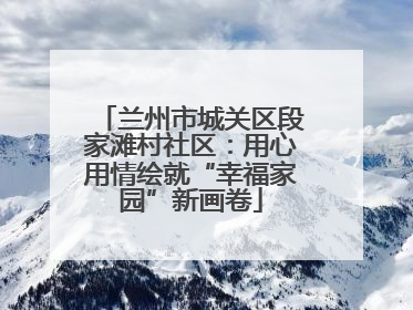 兰州市城关区段家滩村社区：用心用情绘就“幸福家园”新画卷