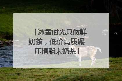 冰雪时光只做鲜奶茶，低价高质碾压植脂末奶茶