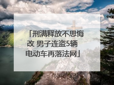 刑满释放不思悔改 男子连盗5辆电动车再落法网