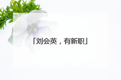 刘会英，有新职
