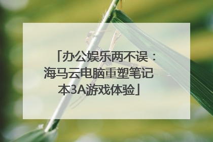 办公娱乐两不误：海马云电脑重塑笔记本3A游戏体验