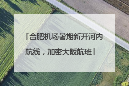 合肥机场暑期新开河内航线，加密大阪航班