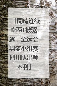 周琦连续吃两T被驱逐，全运会男篮小组赛四川队出师不利