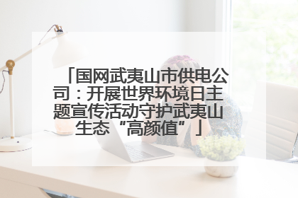 国网武夷山市供电公司：开展世界环境日主题宣传活动守护武夷山生态“高颜值”