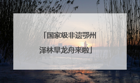 国家级非遗鄂州泽林旱龙舟来啦