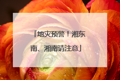 地灾预警！湘东南、湘南请注意