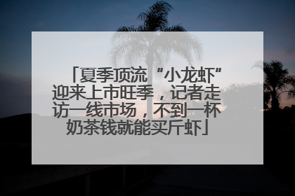 夏季顶流“小龙虾”迎来上市旺季，记者走访一线市场，不到一杯奶茶钱就能买斤虾