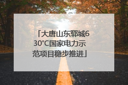 大唐山东郓城630℃国家电力示范项目稳步推进