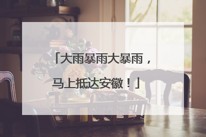 大雨暴雨大暴雨，马上抵达安徽！
