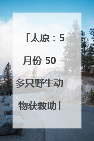 太原：5月份 50多只野生动物获救助