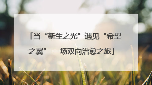 当“新生之光”遇见“希望之翼” 一场双向治愈之旅