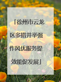 徐州市云龙区多措并举强作风优服务提效能促发展