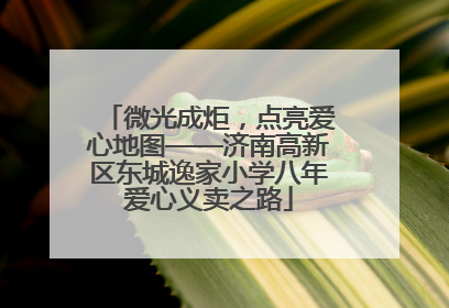 微光成炬，点亮爱心地图——济南高新区东城逸家小学八年爱心义卖之路