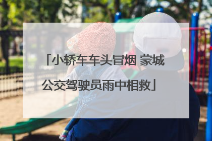 小轿车车头冒烟 蒙城公交驾驶员雨中相救