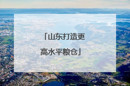 山东打造更高水平粮仓