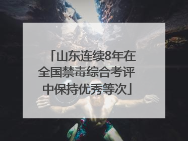 山东连续8年在全国禁毒综合考评中保持优秀等次