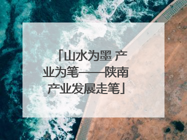 山水为墨 产业为笔——陕南产业发展走笔