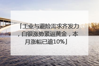 工业与避险需求齐发力，白银涨势紧逼黄金，本月涨幅已逾10%