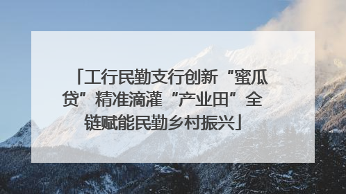 工行民勤支行创新“蜜瓜贷”精准滴灌“产业田”全链赋能民勤乡村振兴