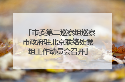 市委第二巡察组巡察市政府驻北京联络处党组工作动员会召开