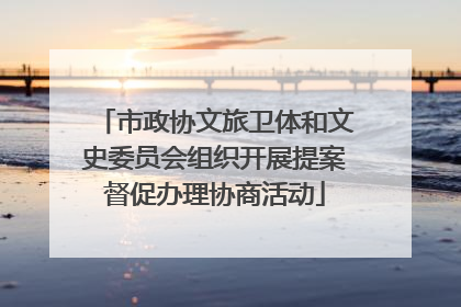 市政协文旅卫体和文史委员会组织开展提案督促办理协商活动