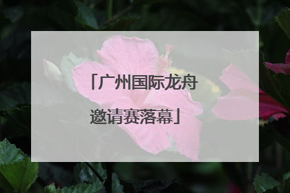 广州国际龙舟邀请赛落幕