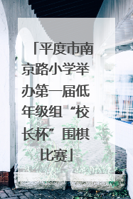 平度市南京路小学举办第一届低年级组“校长杯”围棋比赛