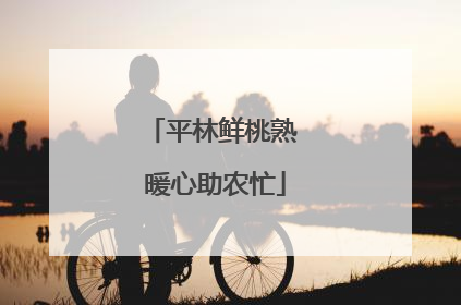 平林鲜桃熟 暖心助农忙