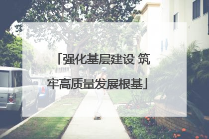 强化基层建设 筑牢高质量发展根基
