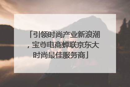 引领时尚产业新浪潮，宝尊电商蝉联京东大时尚最佳服务商