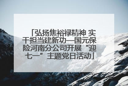 弘扬焦裕禄精神 实干担当建新功—国元保险河南分公司开展“迎七一”主题党日活动
