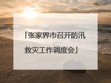 张家界市召开防汛救灾工作调度会