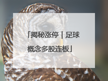 揭秘涨停｜足球概念多股连板