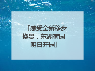 感受全新移步换景，东湖荷园明日开园
