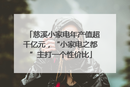 慈溪小家电年产值超千亿元，“小家电之都”主打一个性价比