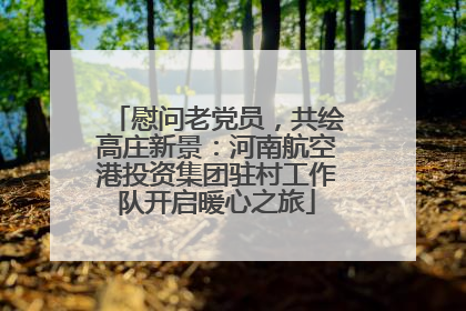 慰问老党员，共绘高庄新景：河南航空港投资集团驻村工作队开启暖心之旅