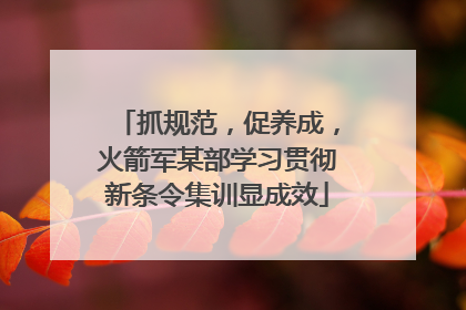 抓规范，促养成，火箭军某部学习贯彻新条令集训显成效