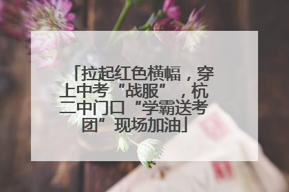 拉起红色横幅，穿上中考“战服”，杭二中门口“学霸送考团”现场加油