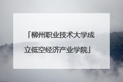 柳州职业技术大学成立低空经济产业学院