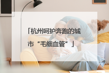 杭州呵护奔跑的城市“毛细血管”