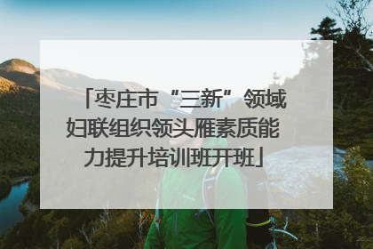 枣庄市“三新”领域妇联组织领头雁素质能力提升培训班开班