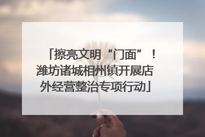 擦亮文明“门面”！潍坊诸城相州镇开展店外经营整治专项行动