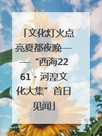 文化灯火点亮夏都夜晚——“西海2261・河湟文化大集”首日见闻