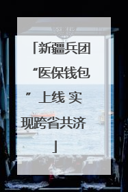新疆兵团“医保钱包”上线 实现跨省共济